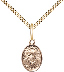[9410GF/18G] 14kt Gold Filled Saints Peter &amp; Paul Pendant on a 18 inch Gold Plate Light Curb chain