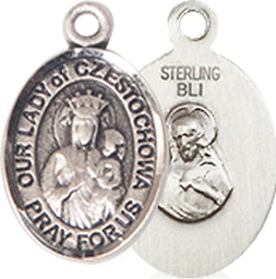 [9421SS] Sterling Silver Our Lady of Czestochowa Medal