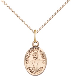 [9430GF/18GF] 14kt Gold Filled Saint Joseph Marello Pendant on a 18 inch Gold Filled Light Curb chain