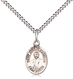 [9430SS/18S] Sterling Silver Saint Joseph Marello Pendant on a 18 inch Light Rhodium Light Curb chain