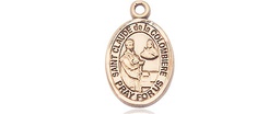 [9432KT] 14kt Gold Saint Claude de la Colombiere Medal