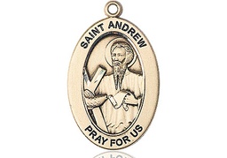 [11000KT] 14kt Gold Saint Andrew the Apostle Medal