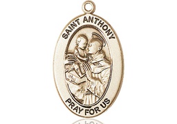 [11004KT] 14kt Gold Saint Anthony of Padua Medal