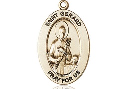 [11042KT] 14kt Gold Saint Gerard Majella Medal