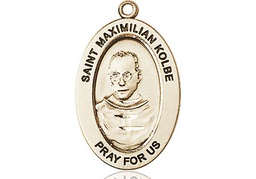 [11073KT] 14kt Gold Saint Maximilian Kolbe Medal