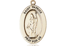 [11084KT] 14kt Gold Saint Patrick Medal