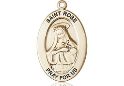 [11095KT] 14kt Gold Saint Rose of Lima Medal
