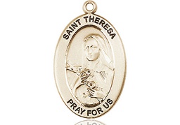 [11106KT] 14kt Gold Saint Theresa Medal