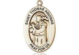 [11108KT] 14kt Gold Saint Thomas Aquinas Medal