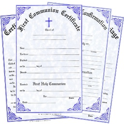 [No.180] First Communion Certificates Pad Of 50