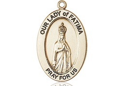 [11205KT] 14kt Gold Our Lady of Fatima Medal