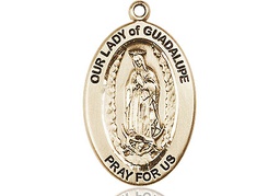[11206KT] 14kt Gold Our Lady of Guadalupe Medal