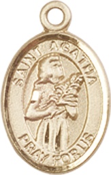 [9003GF] 14kt Gold Filled Saint Agatha Medal