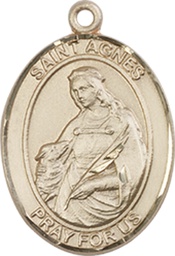 [8128GF] 14kt Gold Filled Saint Agnes of Rome Medal