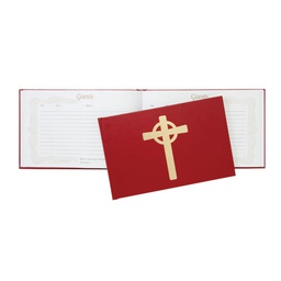 [GBR] Guest Book 9 X 6 Red
