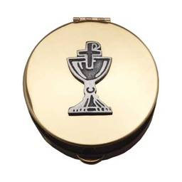 [PS121] 1/2 X 1 1/2 Chalice Pyx in Pewter Motif