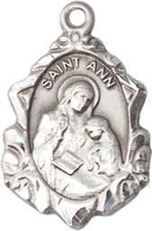 [0822ASS] Sterling Silver Saint Ann Medal