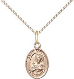 [9000GF/18GF] 14kt Gold Filled Saint Andrew the Apostle Pendant on a 18 inch Gold Filled Light Curb chain