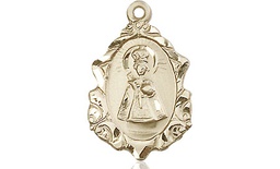 [0822IGF] 14kt Gold Filled Infant of Prague Medal