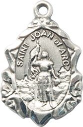 [0822JASS] Sterling Silver Saint Joan of Arc Medal