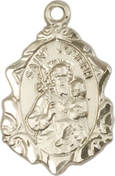 [0822KGF] 14kt Gold Filled Saint Joseph Medal