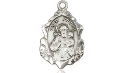 [0822KSS] Sterling Silver Saint Joseph Medal