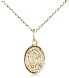 [9031GF/18GF] 14kt Gold Filled Saint Elmo Pendant on a 18 inch Gold Filled Light Curb chain