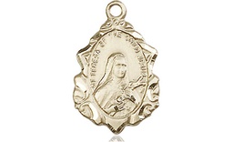 [0822TGF] 14kt Gold Filled Saint Theresa Medal