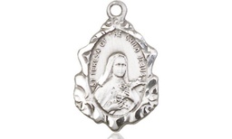 [0822TSSY] Sterling Silver Saint Theresa Medal - With Box