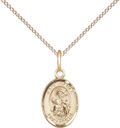 [9050GF/18GF] 14kt Gold Filled Saint James the Greater Pendant on a 18 inch Gold Filled Light Curb chain