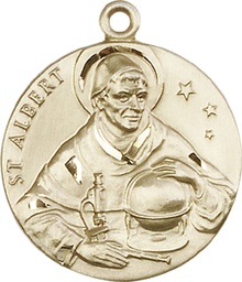 [0832GF] 14kt Gold Filled Saint Albert the Great Medal