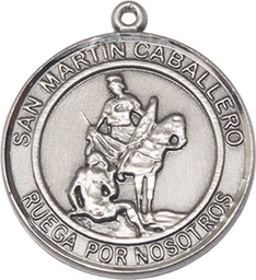 [7200RDSPSS] Sterling Silver San Martin Caballero Medal