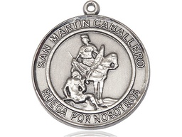[7200RDSPSS] Sterling Silver San Martin Caballero Medal