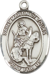 [7200SS] Sterling Silver Saint Martin of Tours Medal