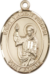 [7201GF] 14kt Gold Filled Saint Vincent Ferrer Medal