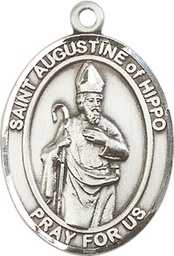 [7202SS] Sterling Silver Saint Augustine of Hippo Medal