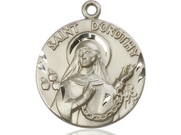 [0838SS] Sterling Silver Saint Dorothy Medal