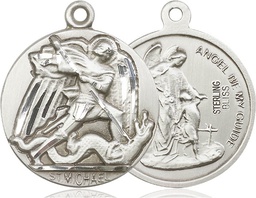 [0841SS] Sterling Silver Saint Michael the Archangel Medal