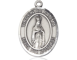 [7205SPSS] Sterling Silver Virgen de Fatima Medal