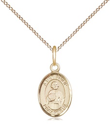 [9083GF/18GF] 14kt Gold Filled Saint Philip the Apostle Pendant on a 18 inch Gold Filled Light Curb chain