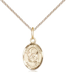 [9091GF/18GF] 14kt Gold Filled Saint Raymond Nonnatus Pendant on a 18 inch Gold Filled Light Curb chain