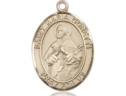 [7208GF] 14kt Gold Filled Saint Maria Goretti Medal