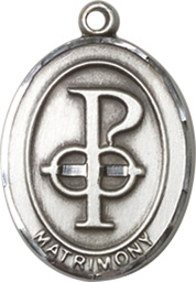 [0869SS] Sterling Silver Matrimony Medal