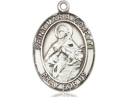 [7208SS] Sterling Silver Saint Maria Goretti Medal