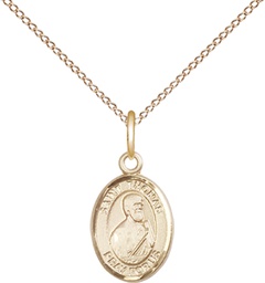 [9107GF/18GF] 14kt Gold Filled Saint Thomas the Apostle Pendant on a 18 inch Gold Filled Light Curb chain