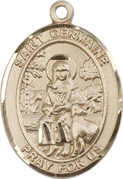 [7211GF] 14kt Gold Filled Saint Germaine Cousin Medal