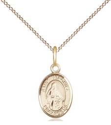 [9110GF/18GF] 14kt Gold Filled Saint Veronica Pendant on a 18 inch Gold Filled Light Curb chain