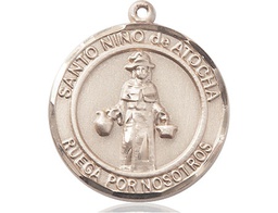 [7214RDSPGF] 14kt Gold Filled Nino de Atocha Medal