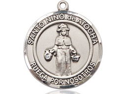 [7214RDSPSS] Sterling Silver Nino de Atocha Medal