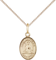 [9126GF/18GF] 14kt Gold Filled Saint Walburga Pendant on a 18 inch Gold Filled Light Curb chain